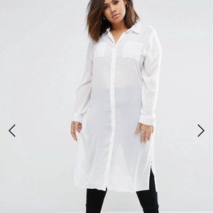 Missguided Plus Crepe Maxi Shirt